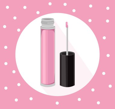 Lipgloss güzellik kesmek toplama simgeler şablon vektör