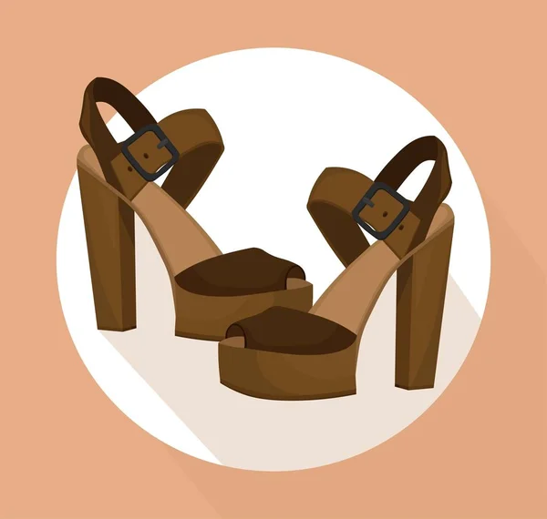 Mujer sexy zapatos de tacón alto Vector ilustración detallada — Archivo Imágenes Vectoriales