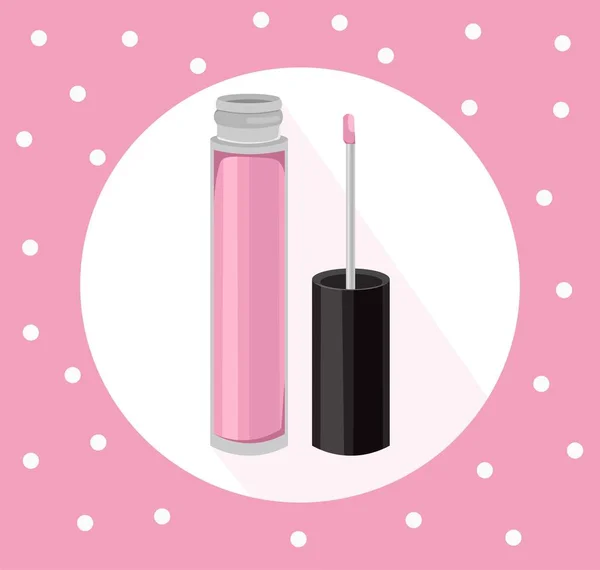 Lipgloss bellezza hack raccolta icone modello vettoriale — Vettoriale Stock