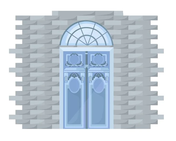 Vintage door facade Vectror. Main entrance illustration — Stock Vector