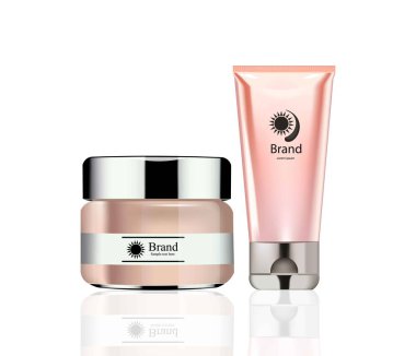 Vektör gerçekçi kozmetik paket ayarlayın. Nemlendirici krem, handcream ve losyon. Reklam, el ilanı, afiş, poster için mükemmel. 3D çizim
