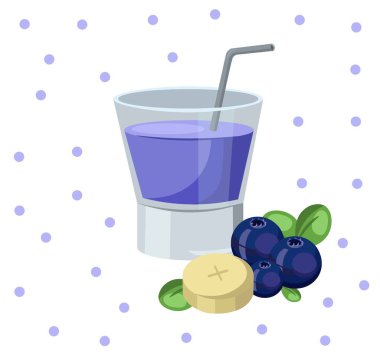 Vintage Blackberry güler yüzlü kokteyl vektör arka plan illüstrasyon