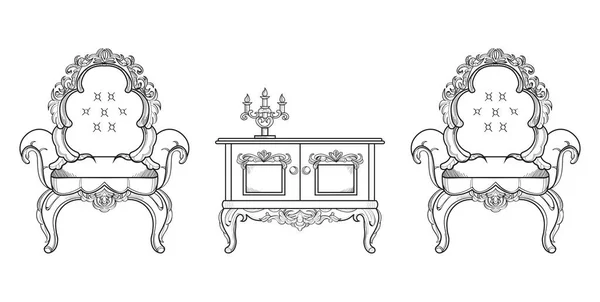 Set Vintage Furniture Silhouettes Vector Illustration Stock Vector (Royalty  Free) 101043379 | Shutterstock