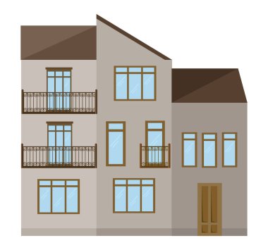 Vektör çizimler Bina Modern mimari cephe