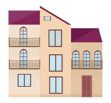 Vektör çizimler Bina Modern mimari cephe