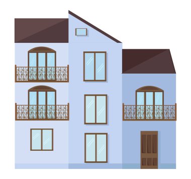 Vektör çizimler Bina Modern mimari cephe