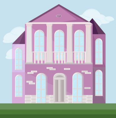 Vektör çizimler Bina Modern mimari cephe