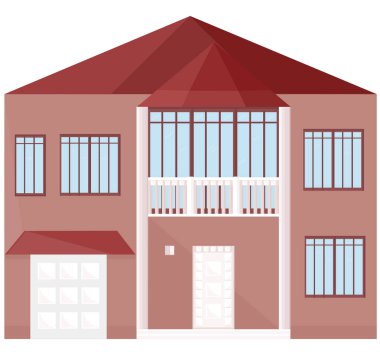 Vektör çizimler Bina Modern mimari cephe