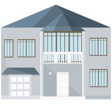 Vektör çizimler Bina Modern mimari cephe