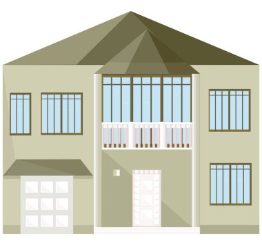 Vektör çizimler Bina Modern mimari cephe