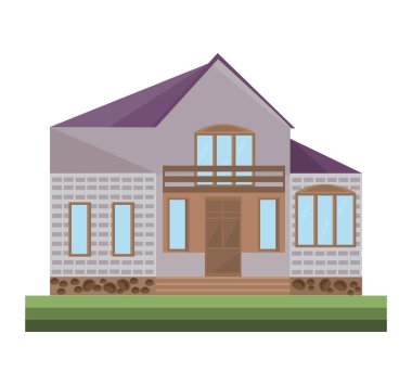 Vektör çizimler ev mufassal bina mimari cephe