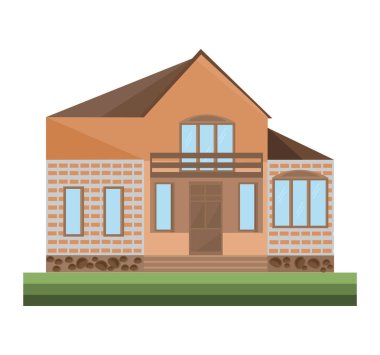 Vektör çizimler ev mufassal bina mimari cephe