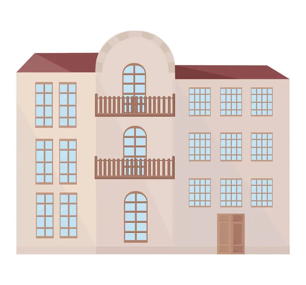 Moderne Architektur Fassade Gebäude Vektor Illustrationen — Stockvektor