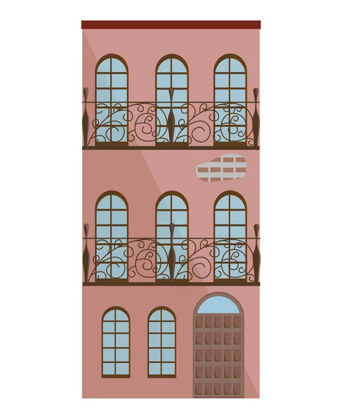 Nowoczesna architektura fasady budynku ilustracje wektorowe — Wektor stockowy