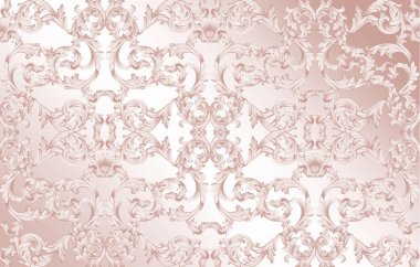 Lüks Barok süsleme arka plan vektör. Zengin imparatorluk karmaşık öğeler. Royal Victoria tarzı desen