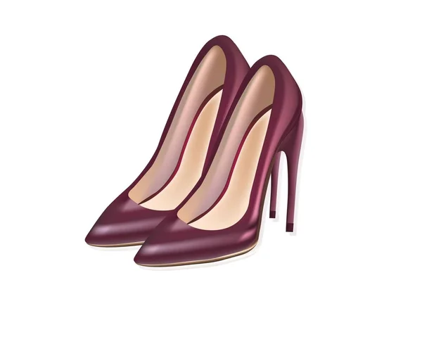 Rode sexy schoenen vectorillustratie — Stockvector