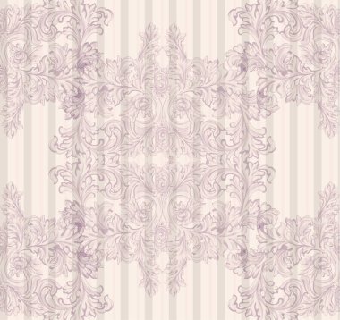 Royal Victoria desen süsleme. Vektör zengin Rokoko arka planlar. Soluk pembe renkler