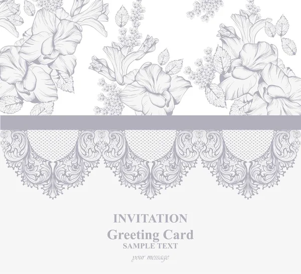 Classic pattern ornament Vector. Luxury background for invitations, ceremony, events. Royal victorian texture. Rich elegant backgrounds. Lavender colors — Stock Vector