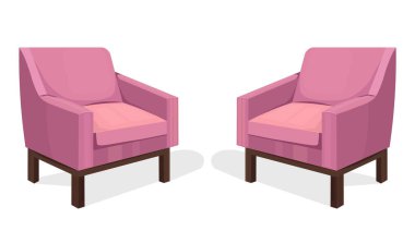 Renkli sandalyeler vektör ayarlayın. Modern döşeme toplama tasarımları