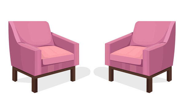 Colorful Chairs set Vector. Modern upholstery collection designs