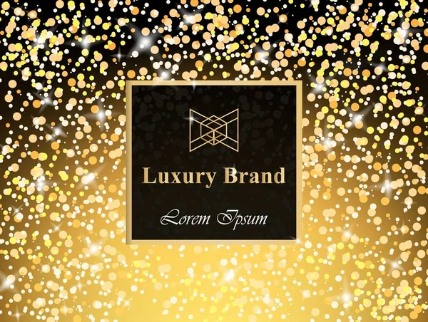 Luxury Brand card with glitter Vector. Abstract modern designs backgrounds sparkling lights