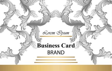 Lüks damsk süs vektör ile kartvizit. Soyut tasarlamak. Metinler için yer