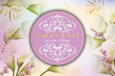 Calla çiçek vektör çizim ile zarif kartı. Siyah arka