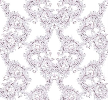 Barok desen arka plan. Düğün, tebrik kartları süsleme Decor, davet için. Vektör çizimler