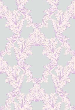 Barok damasko arka plan. Düğün, tebrik kartları süsleme Decor, davet için. Vektör çizimler