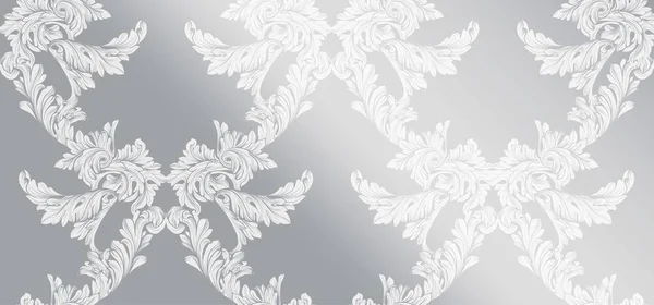 Modello barocco sfondo lucido. Decorazione ornamentale per invito, matrimonio, biglietti di auguri. Illustrazioni vettoriali — Vettoriale Stock