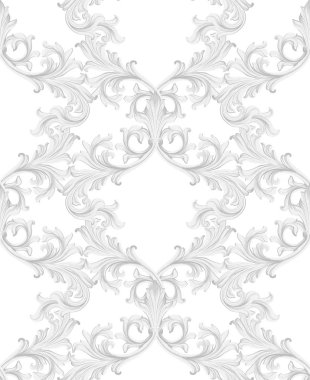 Damasko desenli vektör çizim el yapımı süs dekor. Barok arka plan özellikleri