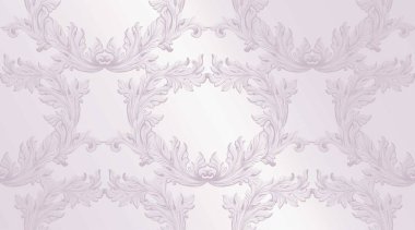 Damasko desenli vektör çizim el yapımı süs dekor. Barok arka plan özellikleri