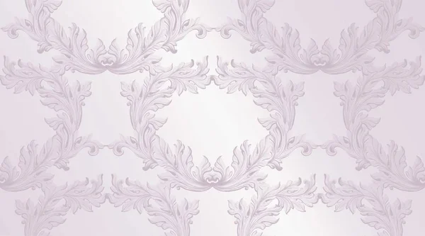 Damask patroon Vector Illustratie handgemaakte sieraad decor. Barokke achtergrondpatronen — Stockvector