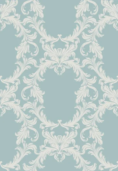 Patrón de damasco Ilustración vectorial decoración ornamento hecho a mano. Texturas de fondo barroco — Vector de stock