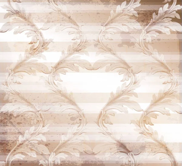 バロック様式のパターン ソフト背景ベクトル。ビンテージ飾り装飾テクスチャ — ストックベクタ