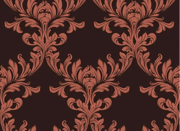 Patrón barroco fondo Vector. Texturas de decoración de adornos vintage — Archivo Imágenes Vectoriales