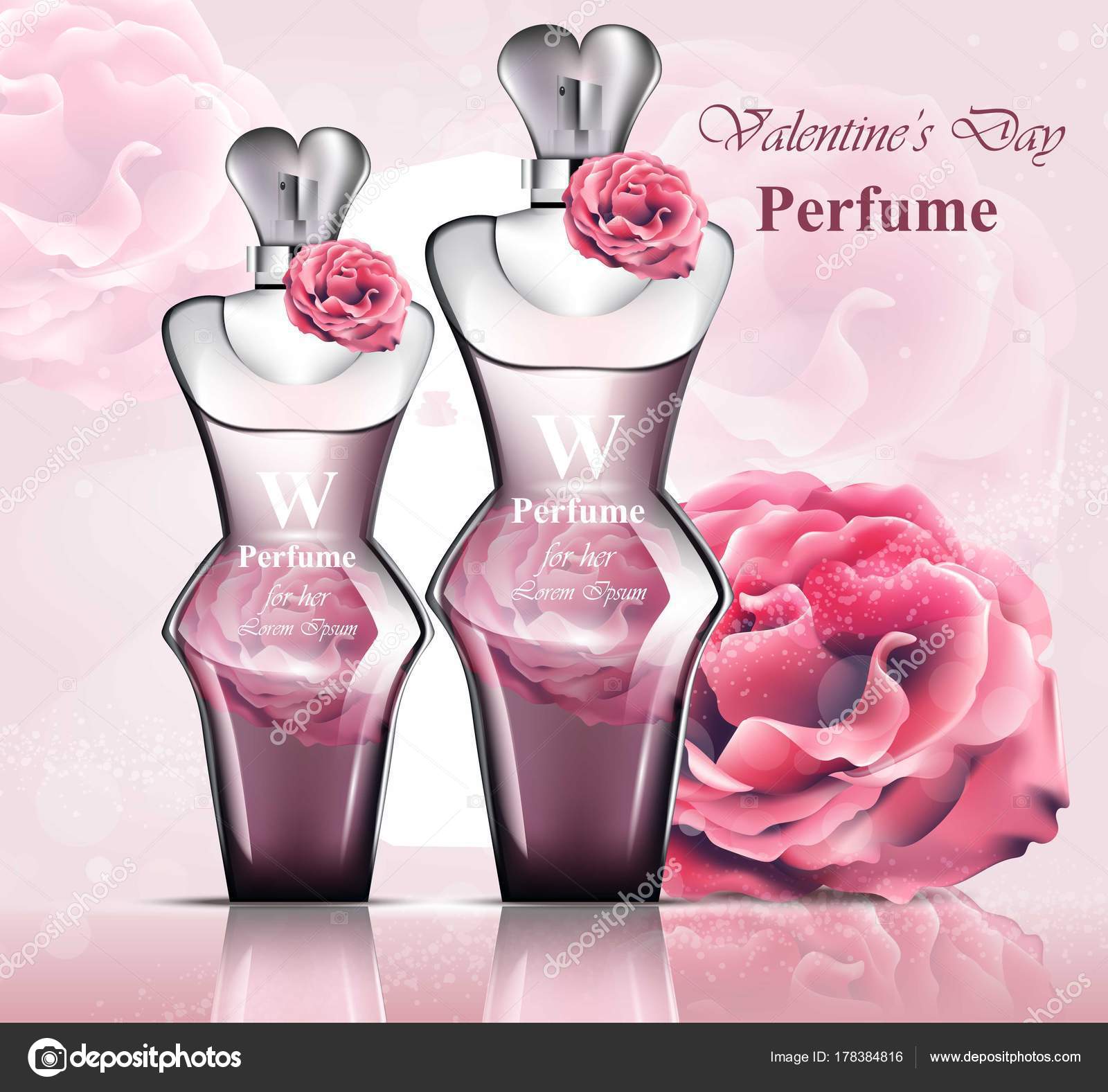 Scent of Roses Poster - Perfume bottle 