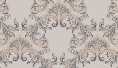 Vektör Barok süsleme desen arka plan. Vintage dekor dokular