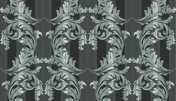 Векторный барокко орнамент фон узор. Текстуры винтажного декора — стоковый вектор