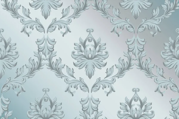 Vektör Barok süsleme desen arka plan. Vintage el yapımı zengin dekor mavi kumaş dokular