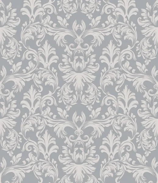 Vector barroco ornamento patrón de fondo. Texturas de tela de decoración ricas hechas a mano vintage — Archivo Imágenes Vectoriales