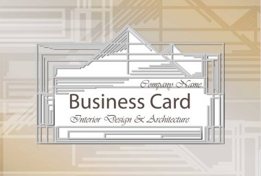 Kartvizit iç tasarım ve mimarisi. Modern arka