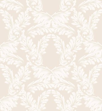 Damasko desenli vektör süsleme dekor. Barok arka plan özellikleri