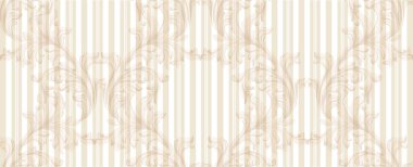 Şam altın desen vektör çizim el yapımı süs dekor. Barok parlak arka plan özellikleri