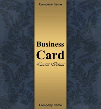 Şam altın etiket desen vektör çizim el yapımı süs dekor. Barok arka plan özellikleri