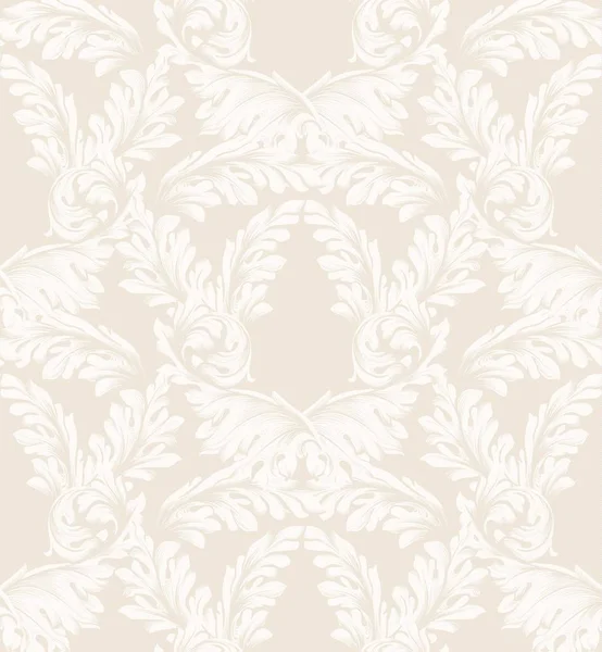 Motif damassé Décor d'ornement vectoriel. Textures de fond baroques — Image vectorielle