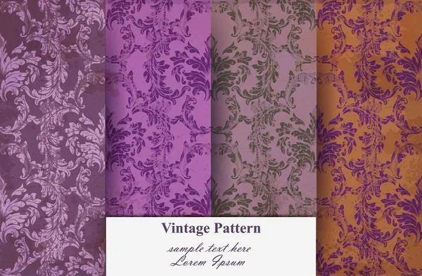 Collezione Vintage pattern set vettoriale. Decorazioni ornamentali fatte a mano — Vettoriale Stock