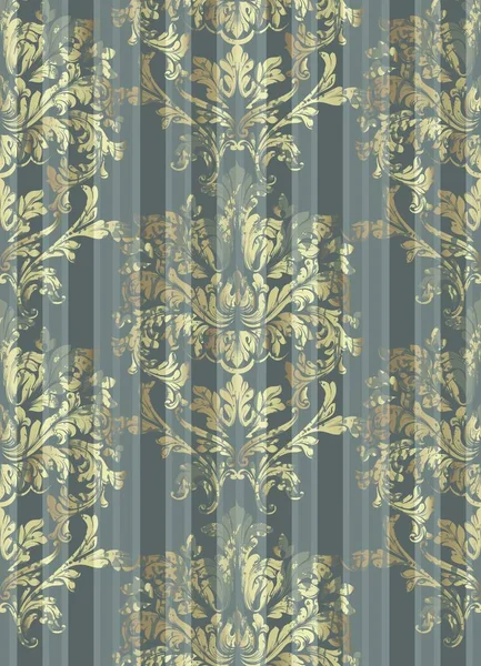 Винтажный узор фон Вектор. Модные украшения в золотой сетке — стоковый вектор