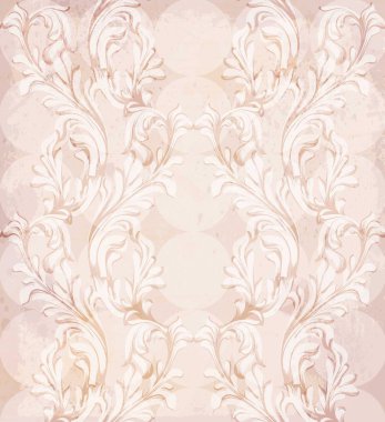 Retro Vintage desen vektör. Daire arka plan. Tasarım süsler kumaş arka plan