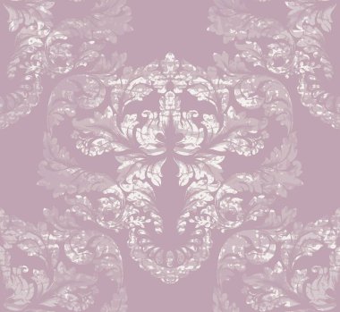 İmparatorluk Şam desen vektör süsleme dekor. Barok arka plan dokuları. Royal Victoria popüler tasarımlar